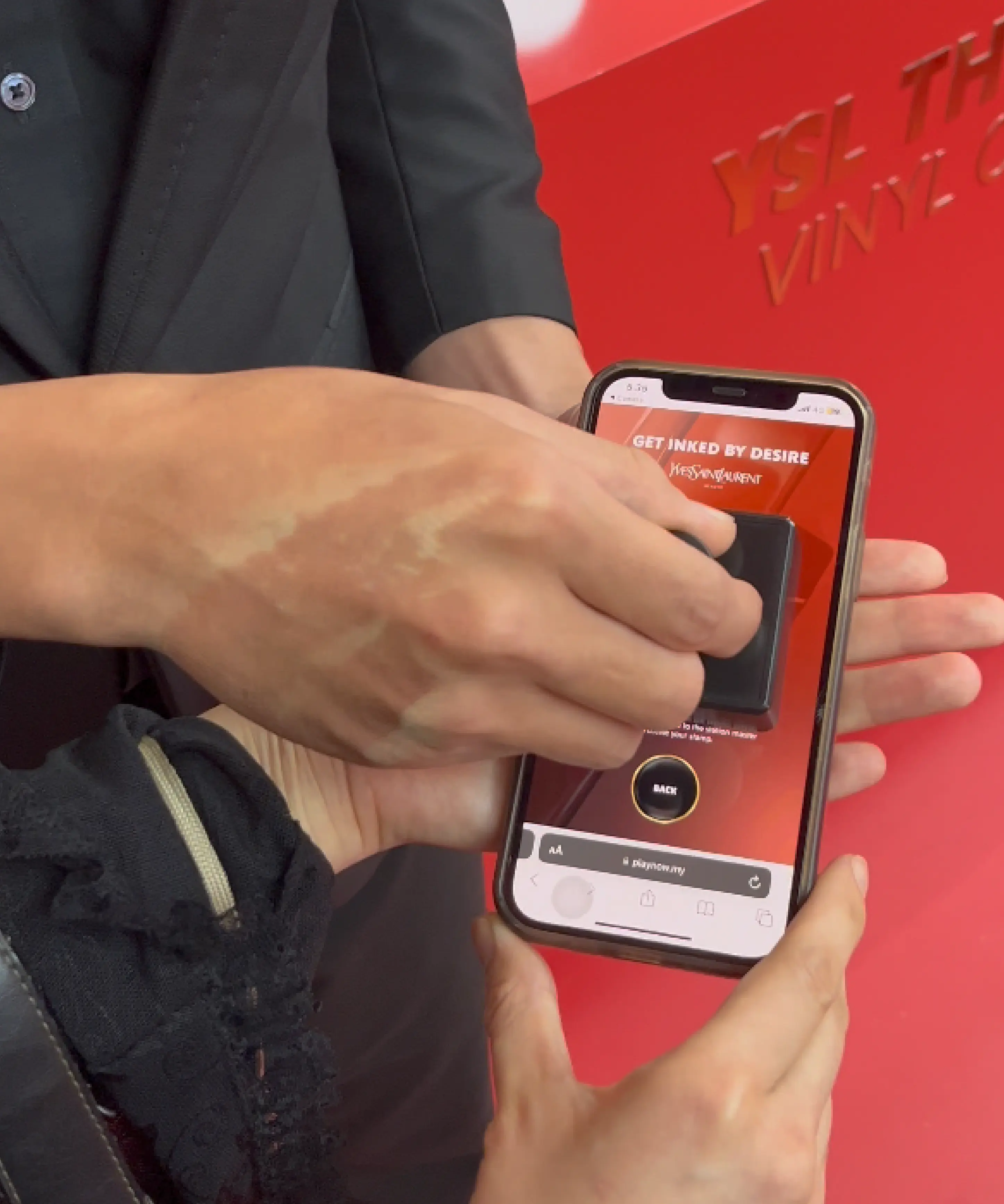 YSL The Inks smart stamp verification QR code mobile activation Malaysia