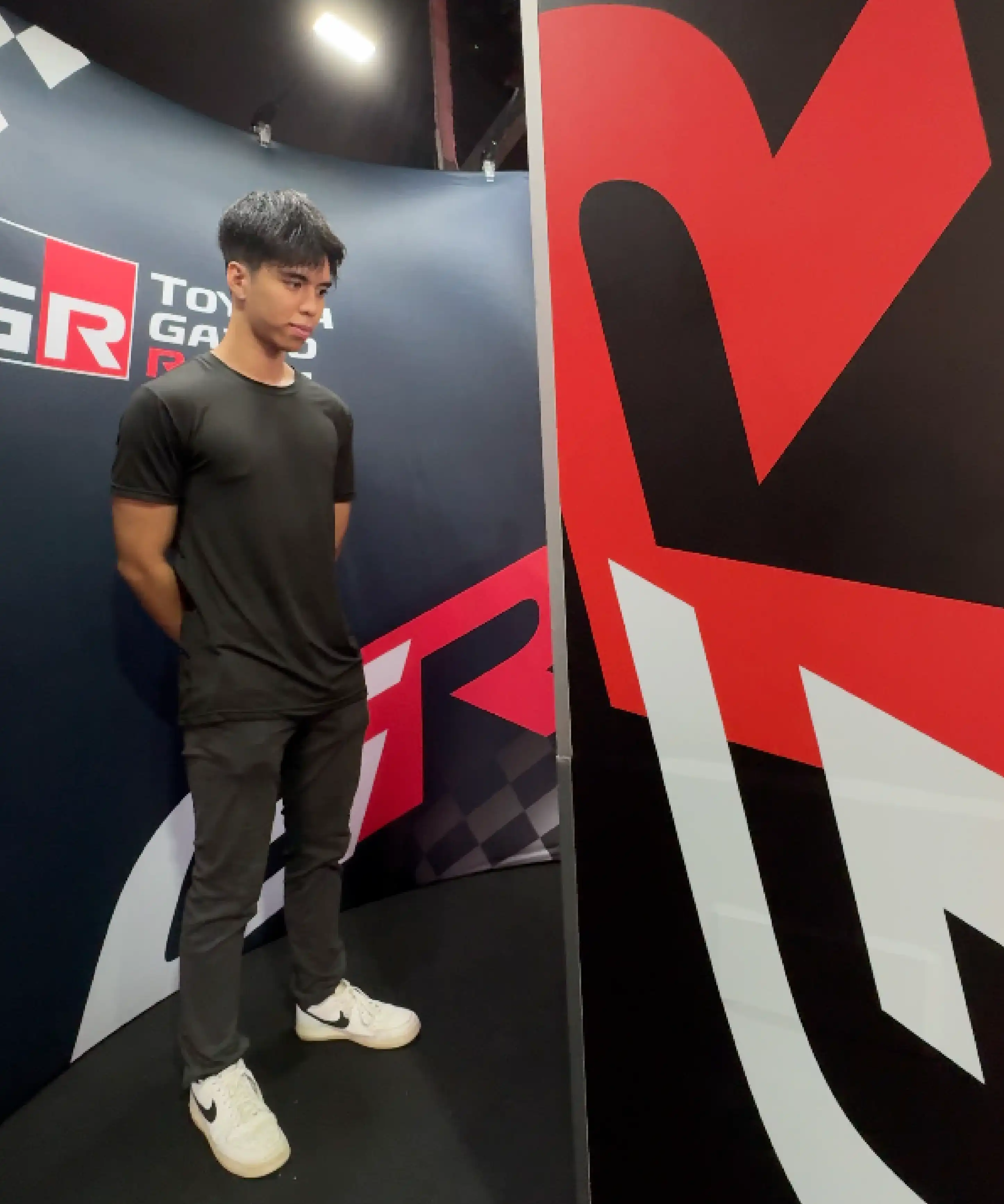 Toyota GR photobooth interface personalized name input Sepang circuit activation