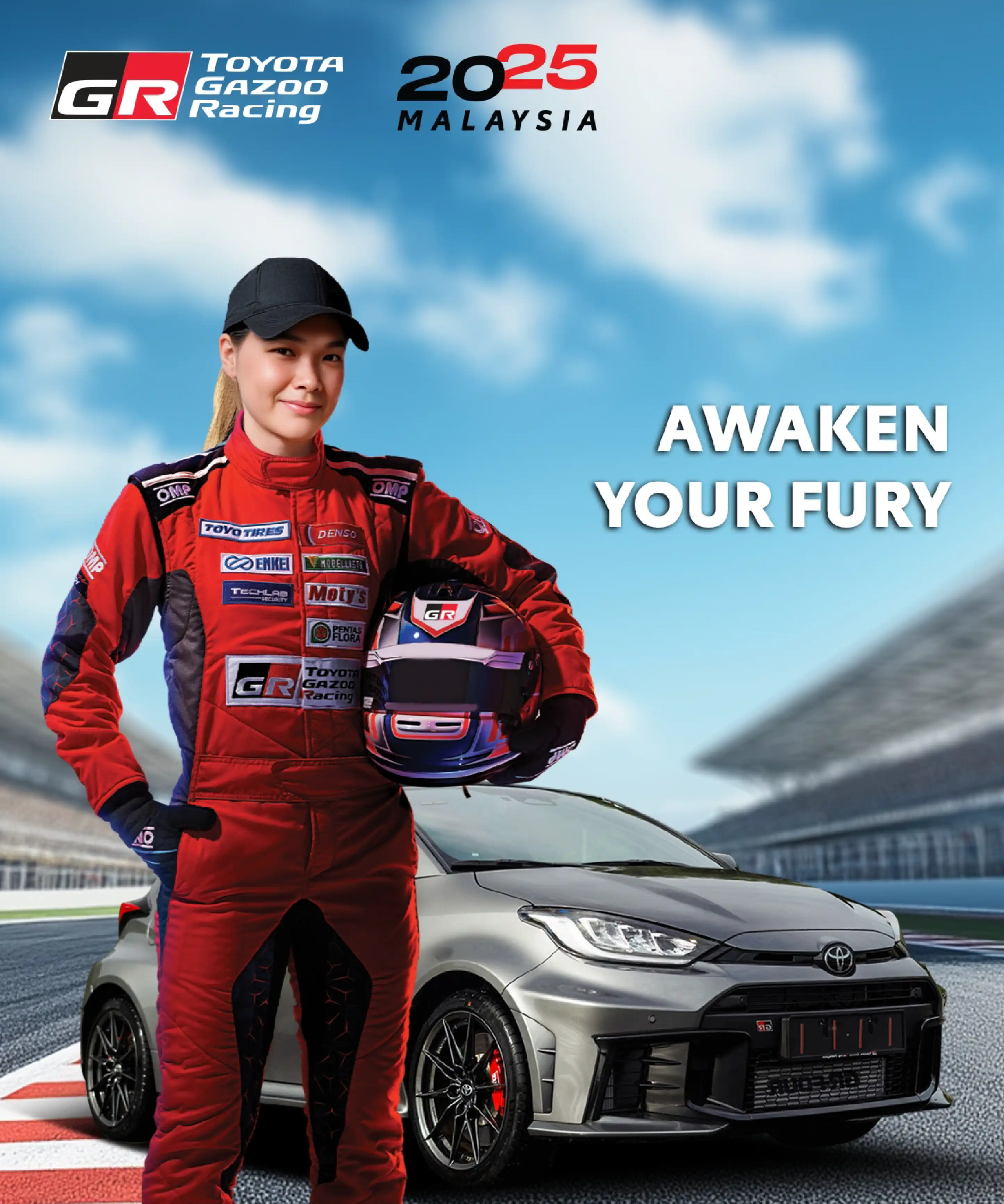 Toyota GR racing fans posing AI transformation Malaysia motorsport event
