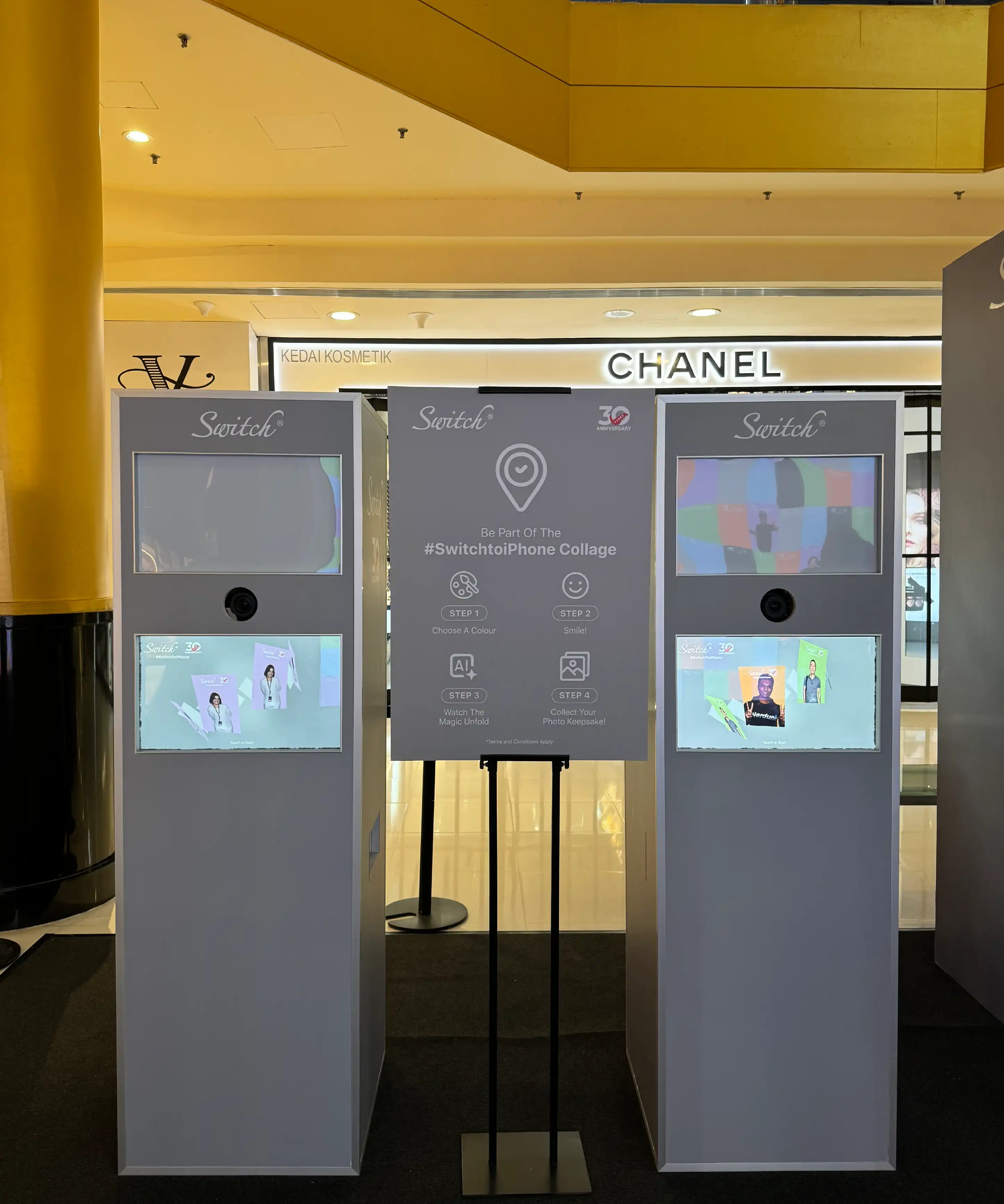 Switch iPhone 17 photobooth LED screen crowd engagement Malaysia activation