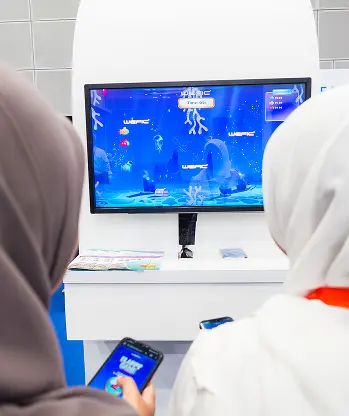 Wefic interactive game LED screen display submarine gameplay Malaysia