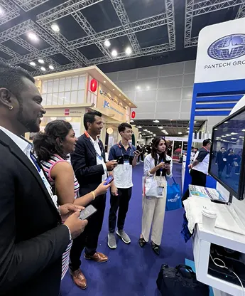 Wefic multiplayer interactive game booth setup OTC Exhibition Malaysia