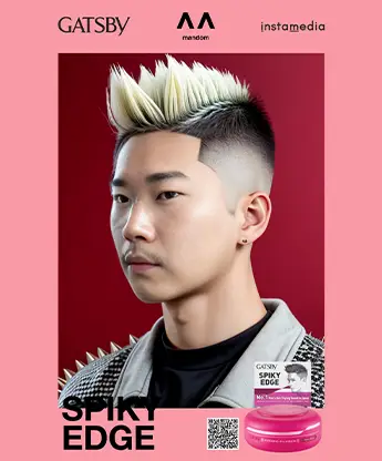 Gatsby hairstyling AI booth guest using interface Malaysia retail