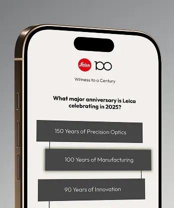 Leica quiz question screen gamification brand activation Singapore