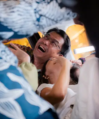 Leapmotor C10 photo booth guests inside vehicle top-down capture Malaysia