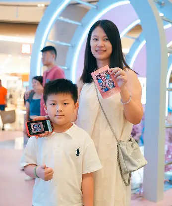 3CE store launch group photo pink backdrop beauty activation Malaysia