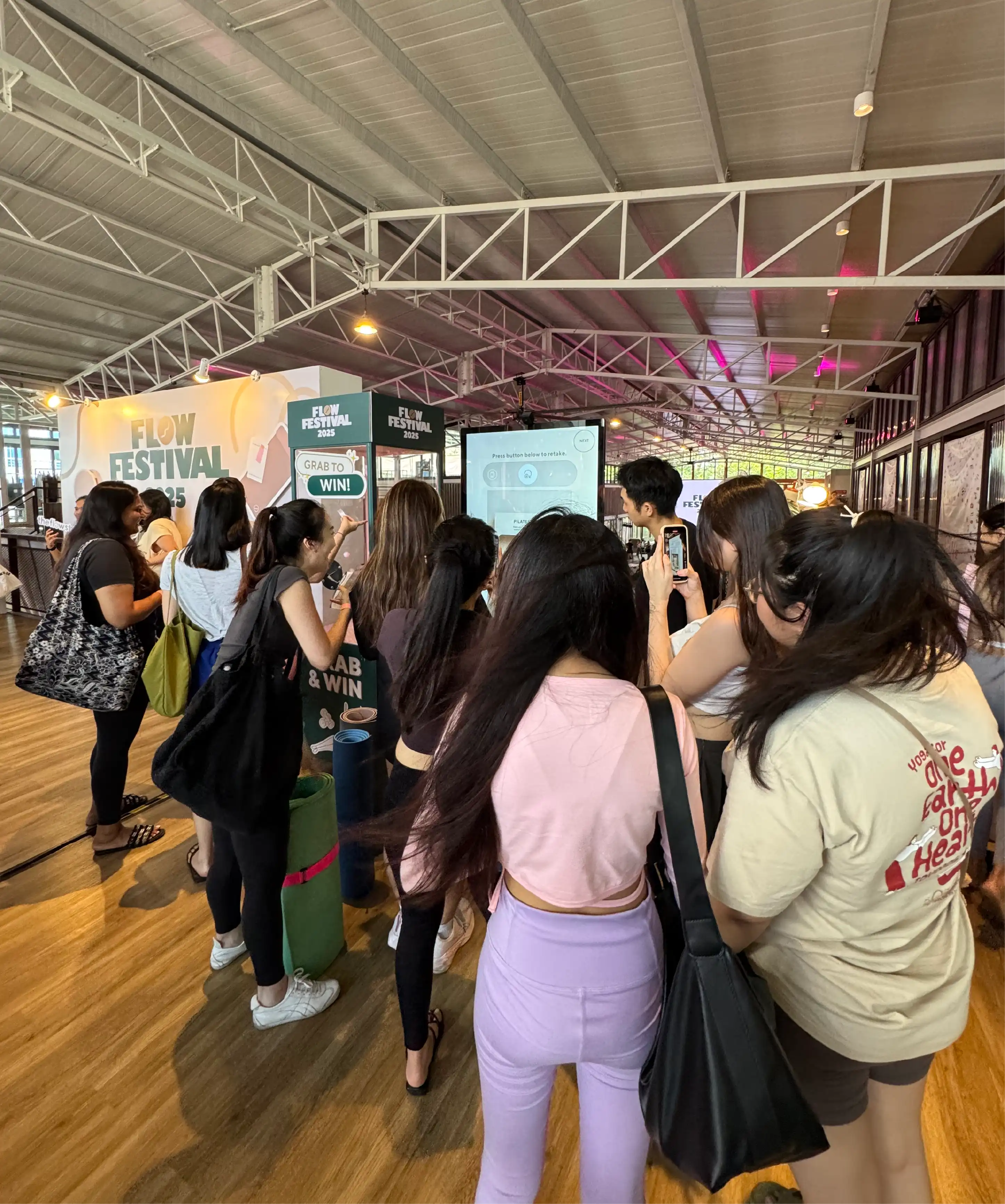 Flow Festival 2025 colorful event branding and entrance setup