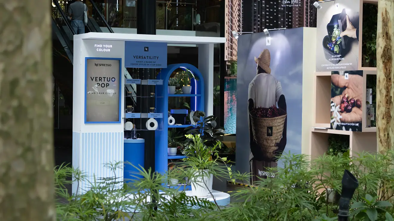 Mobile screens showing Leica custom interactive quiz interface, powered by Instamedia IMX Engine™ for brand activation events.