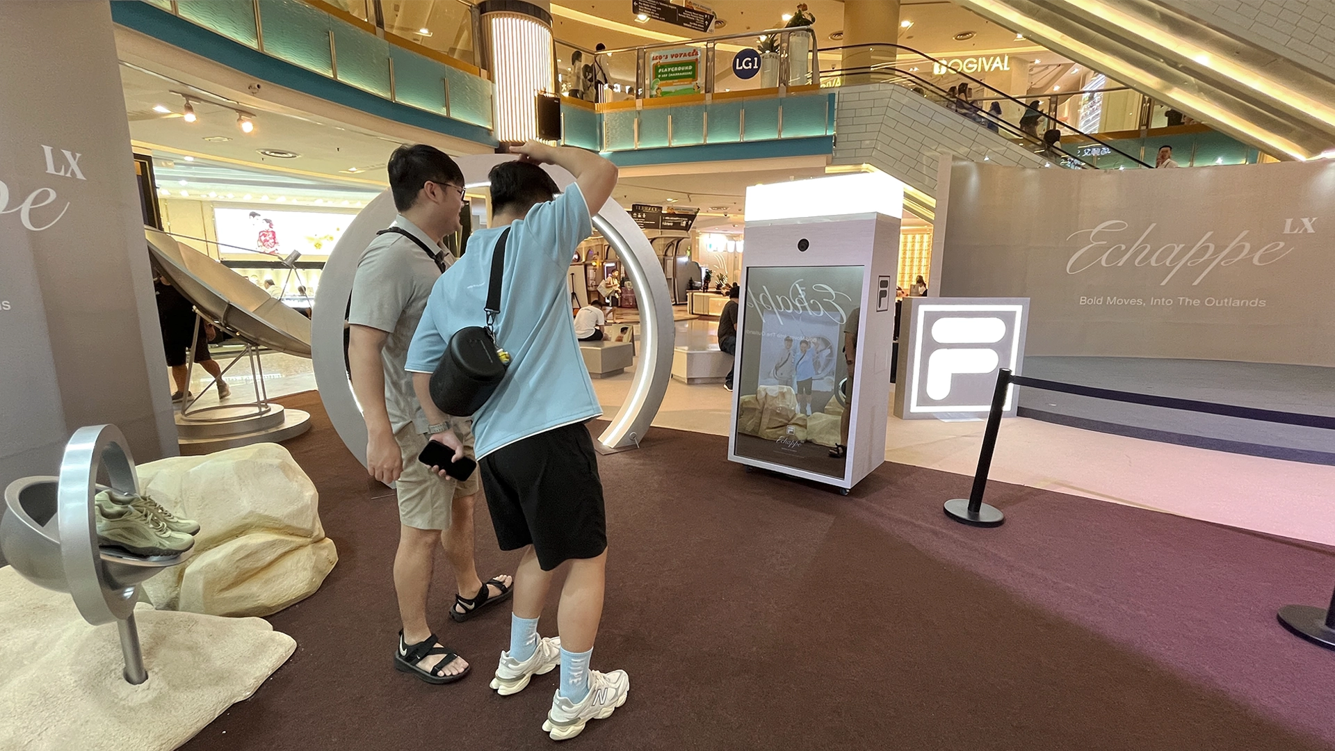 Mobile screens showing Leica custom interactive quiz interface, powered by Instamedia IMX Engine™ for brand activation events.