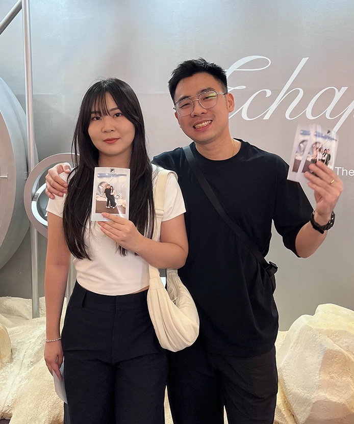 Dynamic branded video FILA sneaker tracking photobooth