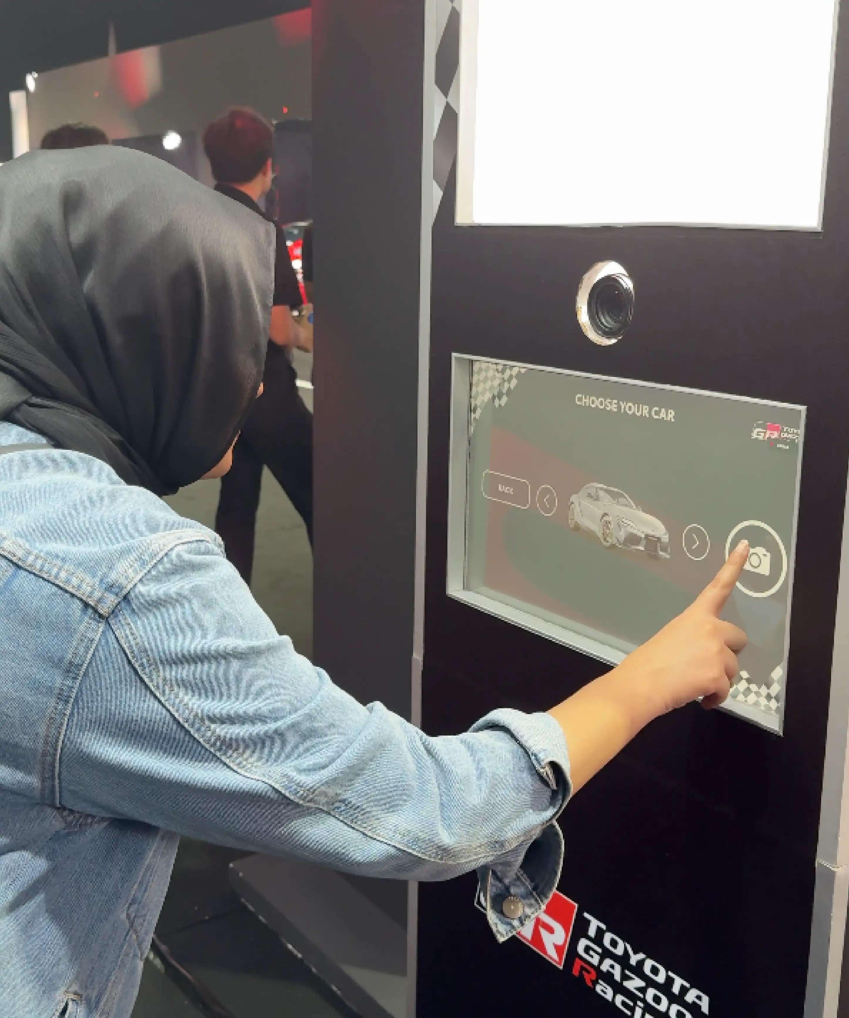 Toyota GR Super GT AI racing suit transformation photobooth output Malaysia