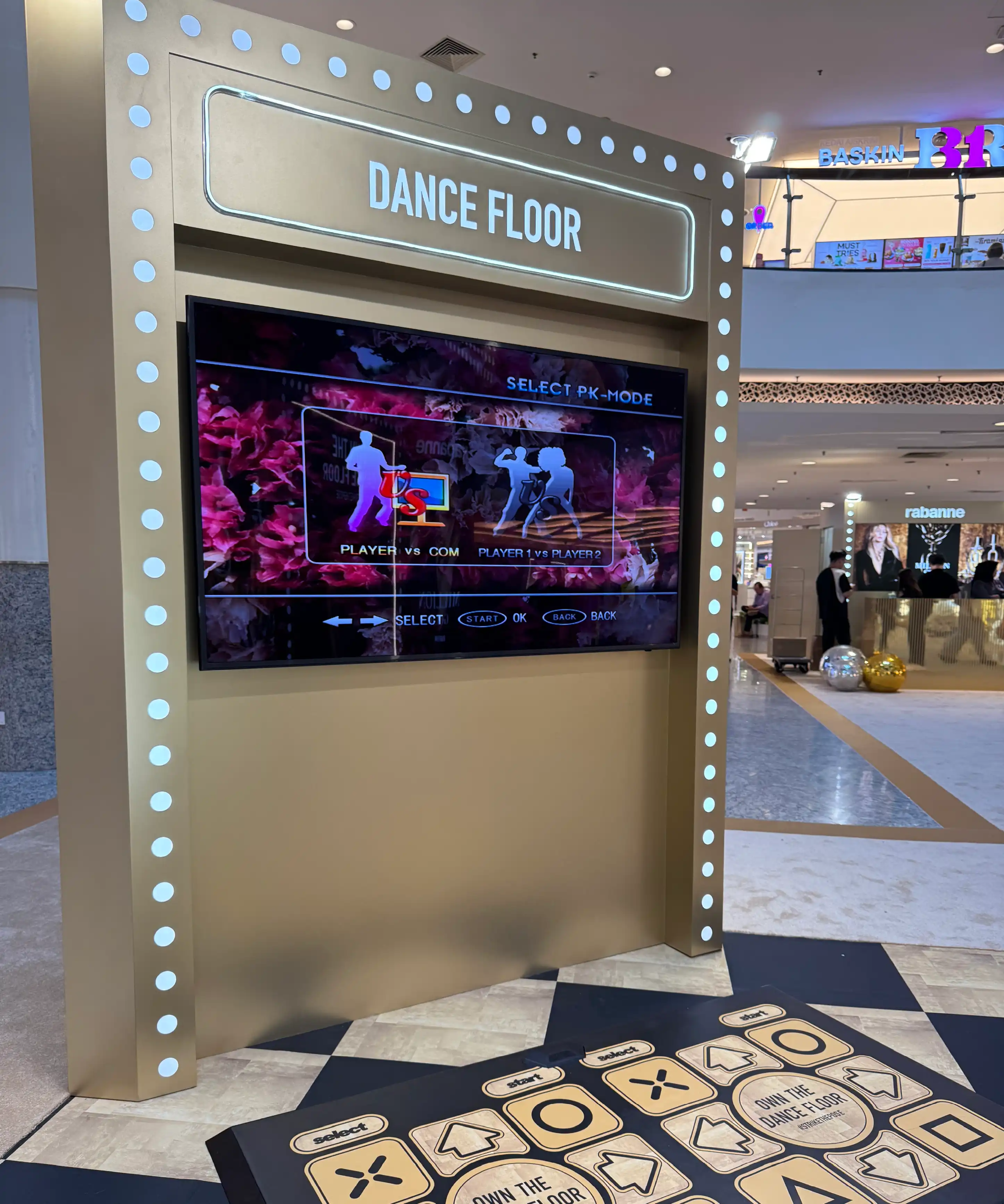 Paco Rabanne overhead camera rig mounted above the branded photo booth backdrop