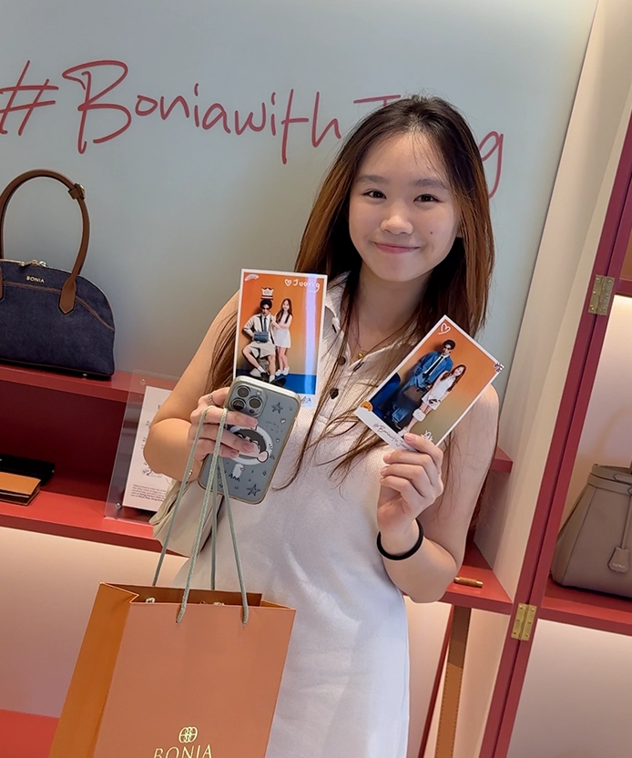 BONIA AI-powered celebrity photo booth at Pavilion KL, Kuala Lumpur, Malaysia.