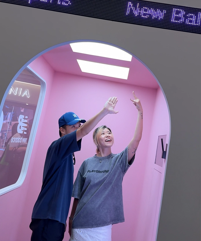 JD Sports New Balance 740 AI photobooth activation Malaysia