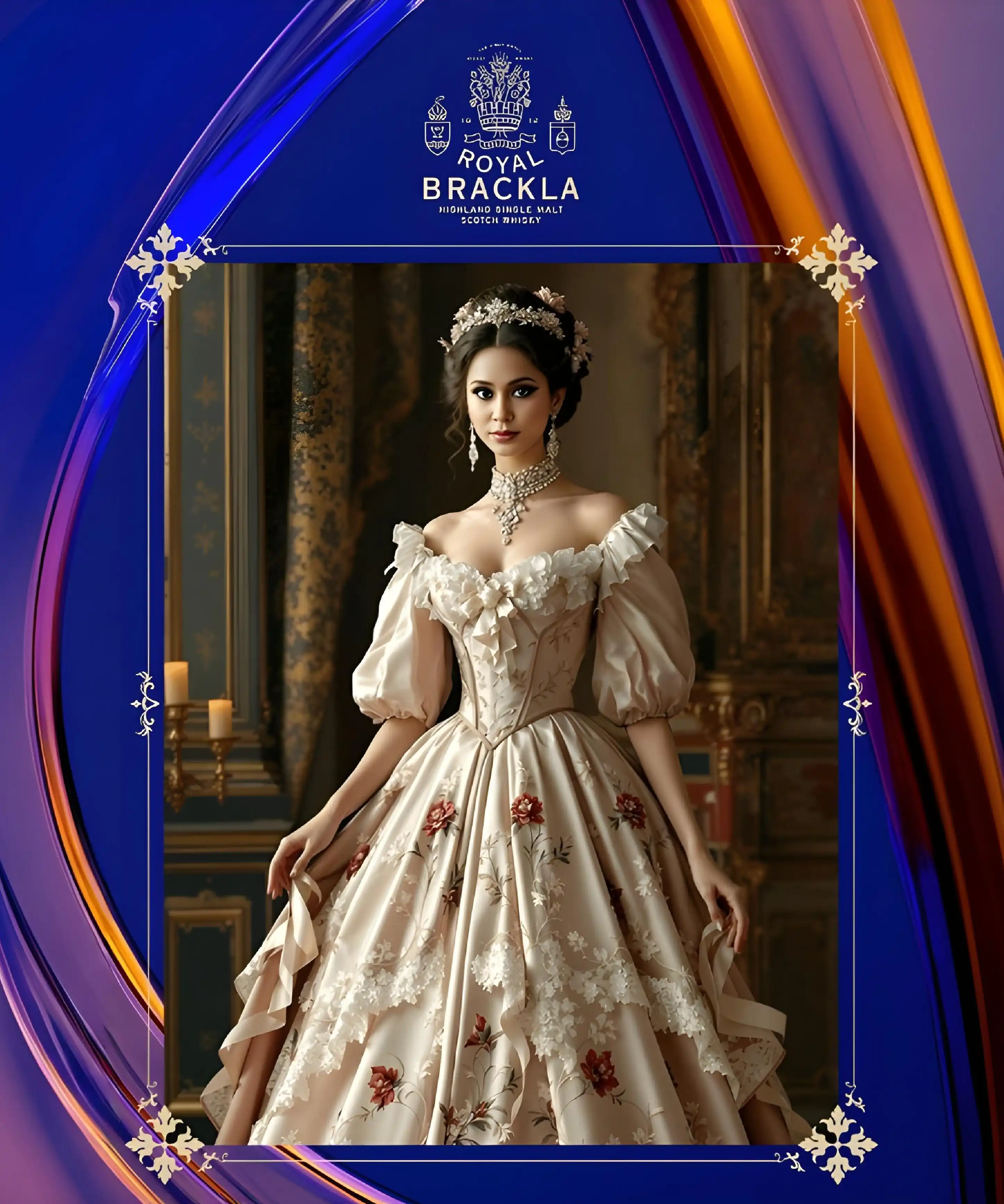 AI-generated royal portrait photo output, Royal Brackla Instabox Malaysia