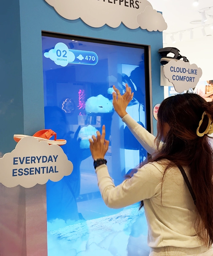 Clarks CloudStepper cloud catching game Malaysia interactive gamified experience IMX Engine