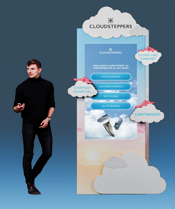 Clarks cloud catching game tiered rewards