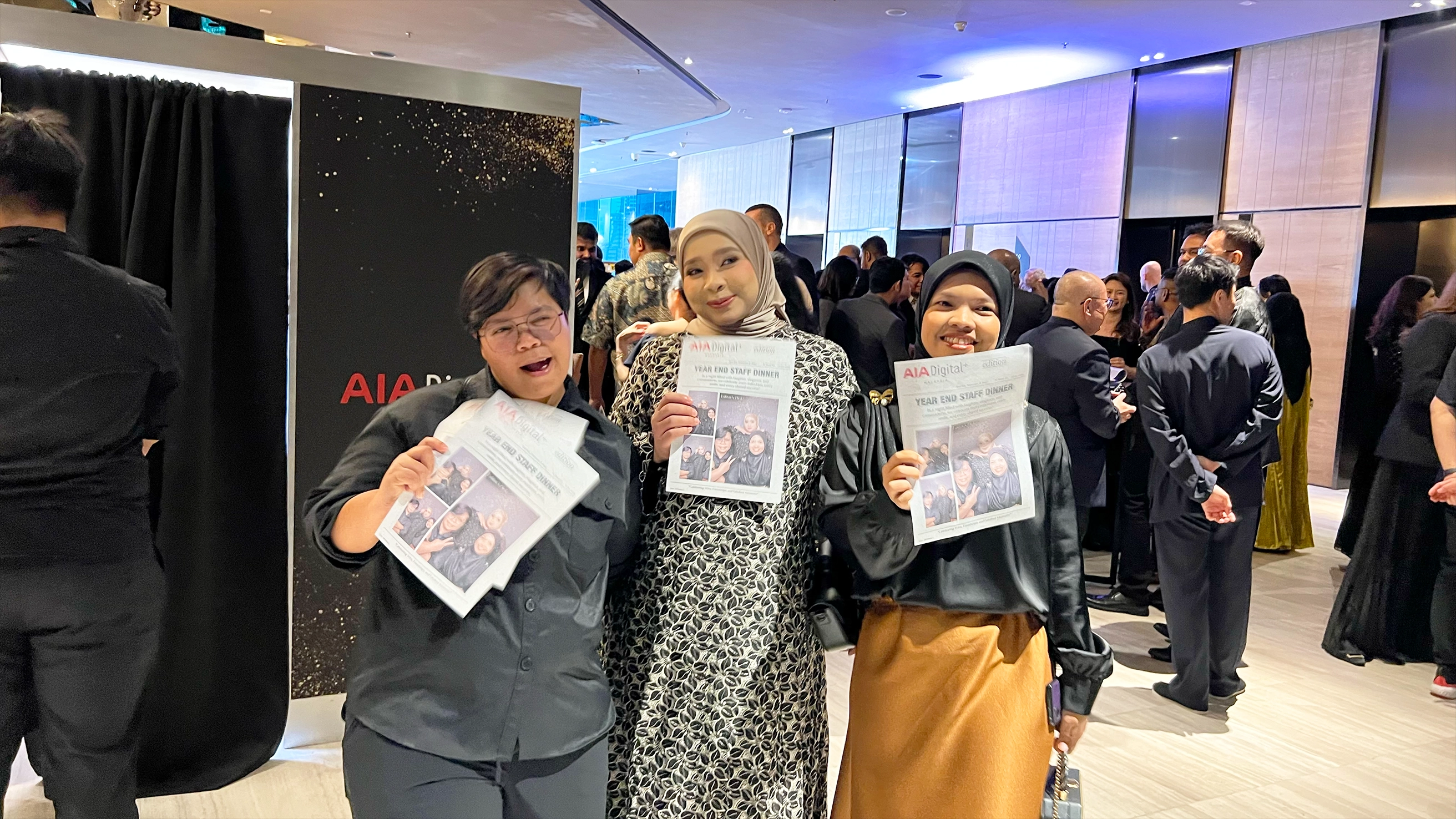 AIA Digital Annual Dinner Newspaper Photo Booth Malaysia