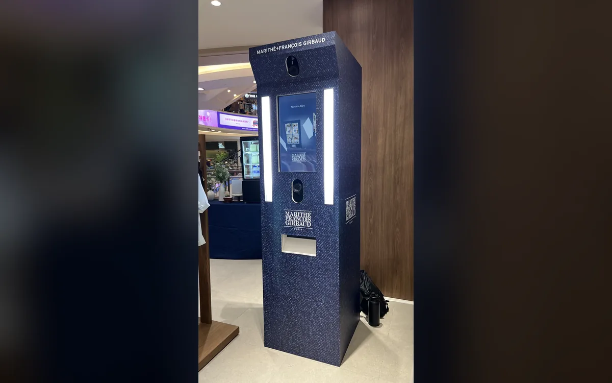 Denim-wrapped Marithé et François Girbaud dual angle photo booth at Suria KLCC