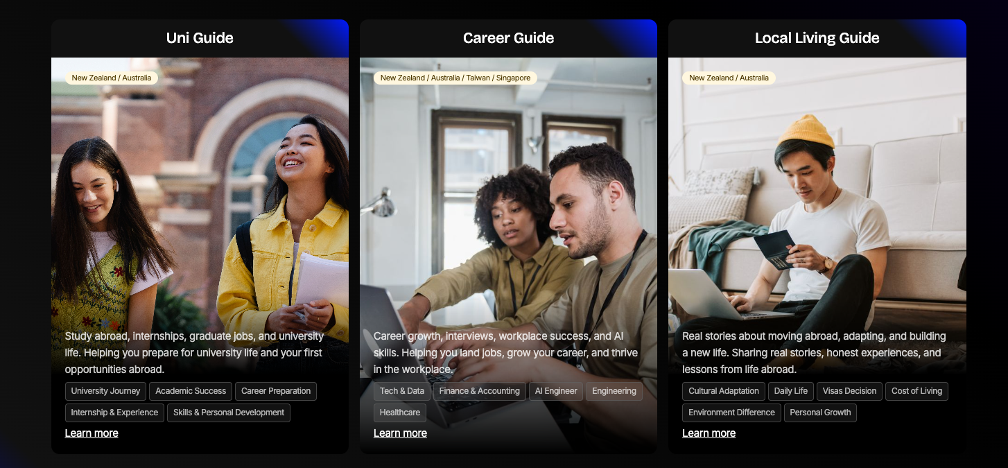 Three Guides, Three Kinds of Real Experience