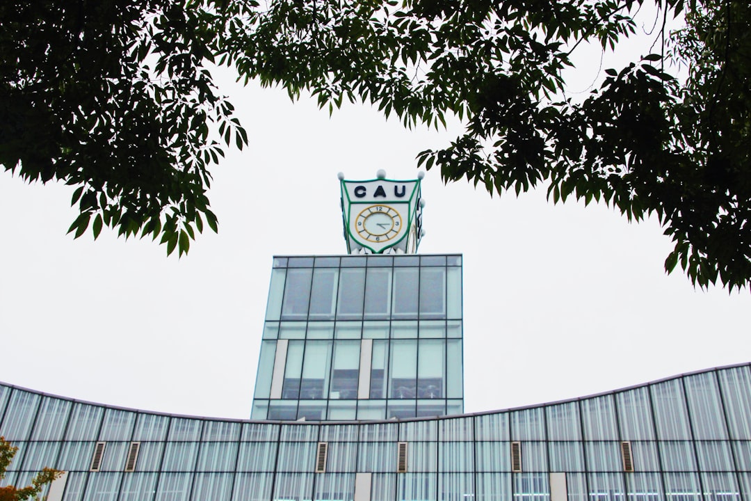 University campus building with a clock tower