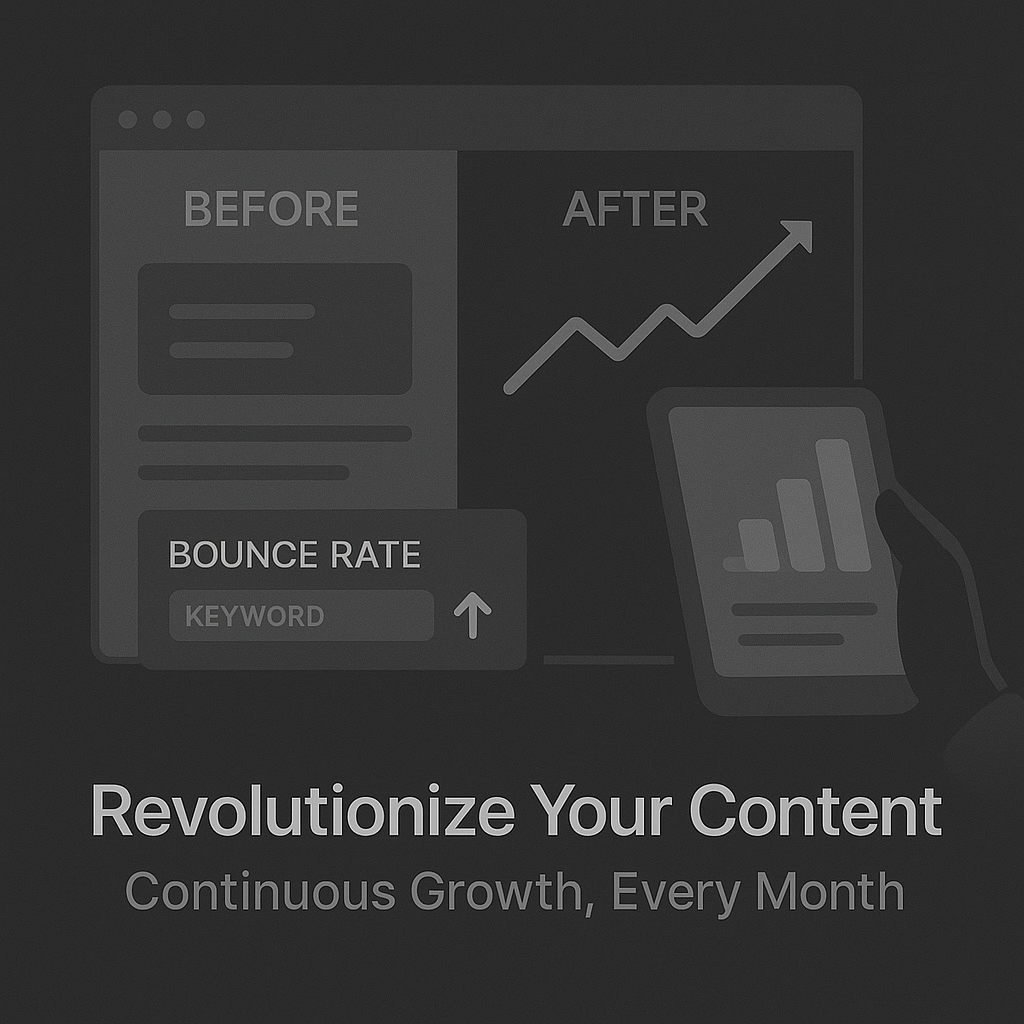 Banner encouraging users to revolutionize their content strategy