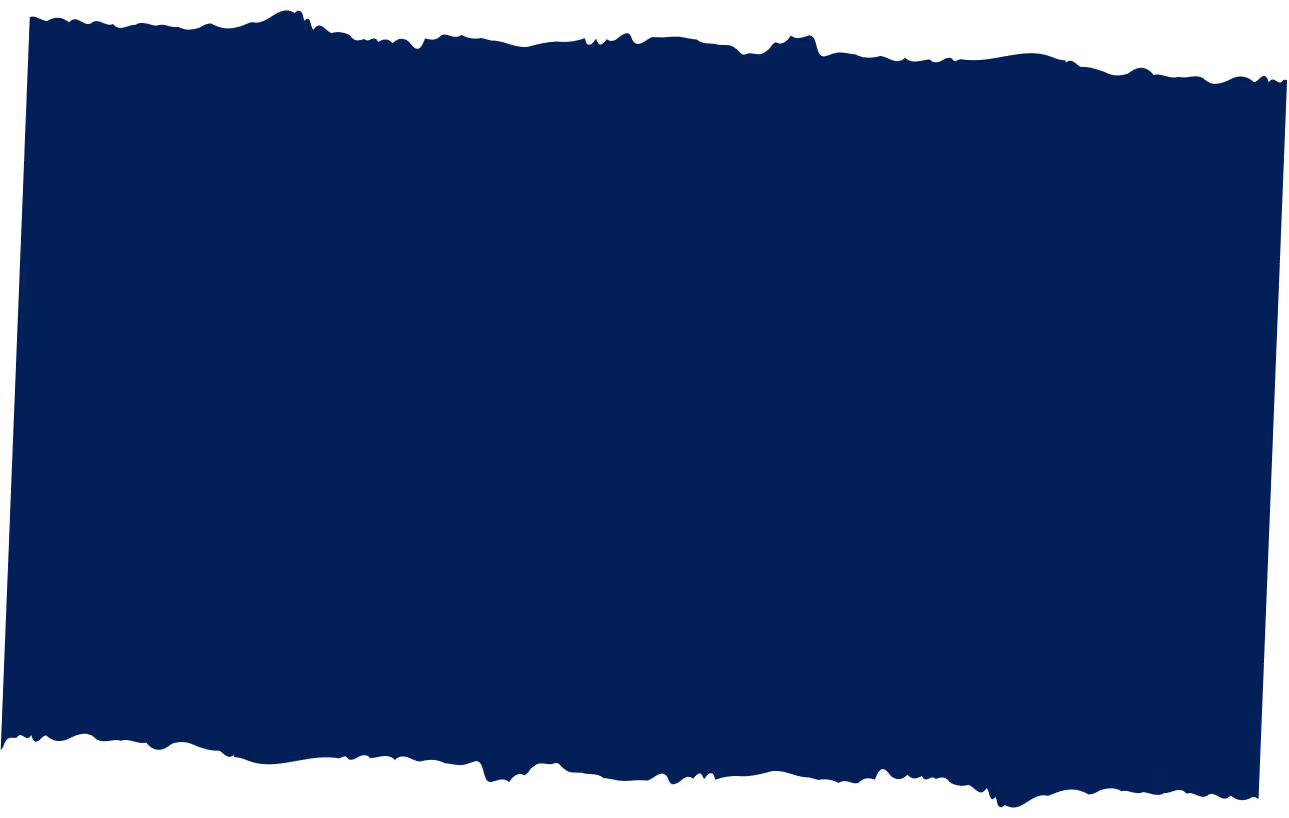 Solid dark blue irregular torn paper shape with rough edges.