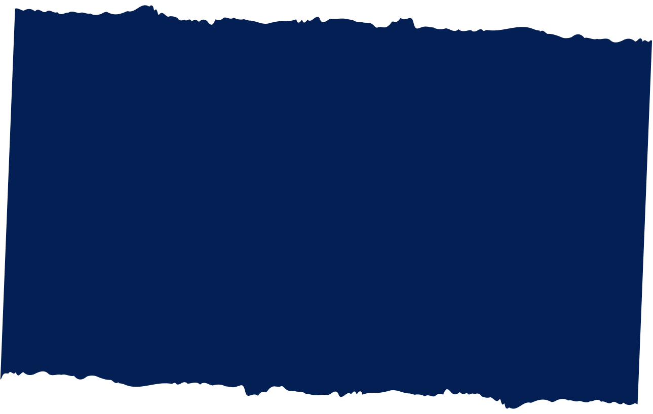 Solid dark blue irregular torn paper shape with rough edges.