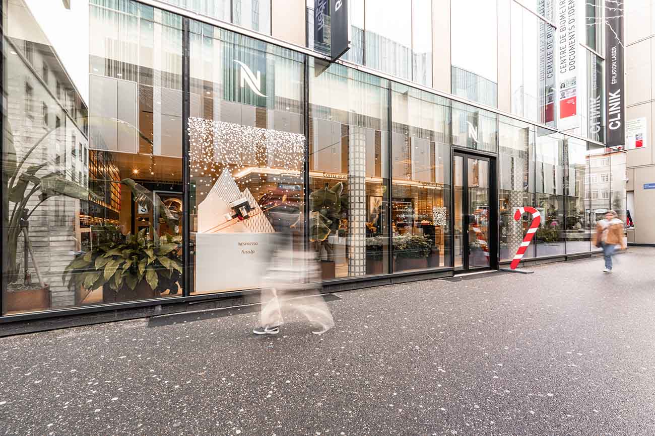 Nespresso-Schaufensterausstellung