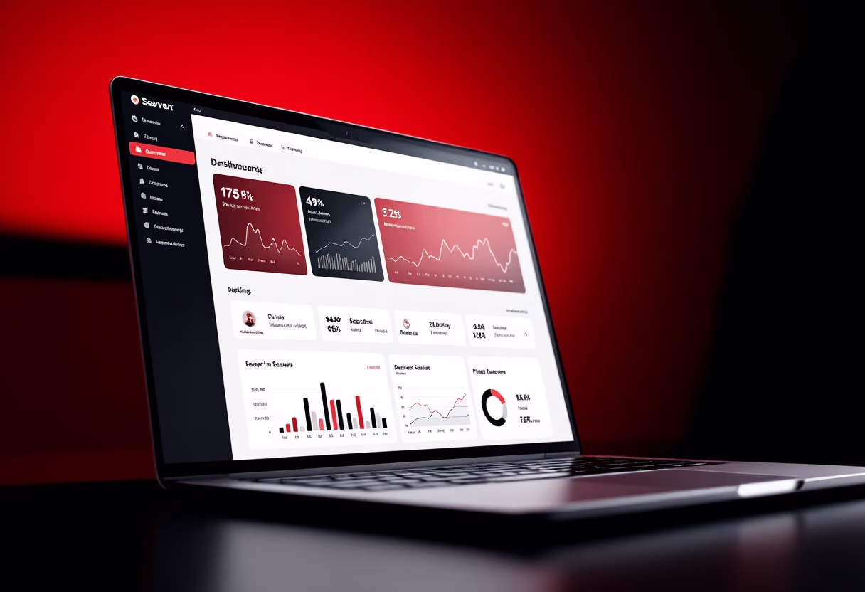 [interface] image of server management dashboard (for an ai cybersecurity company)