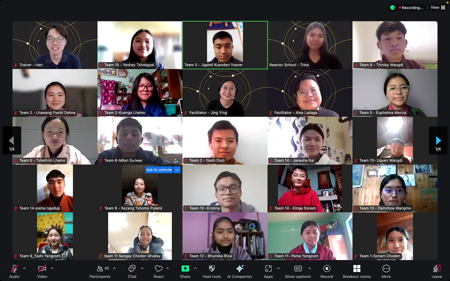 Murdoch x Bhutan Youth Development Fund Design Thinking Workshop