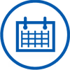 calendar icon blue