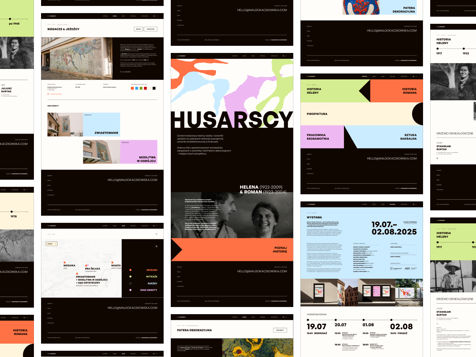 HUSARSCY – website design and visual identity for an exhibition promoting the work of Helena and Roman Husarscy - Secondary Image