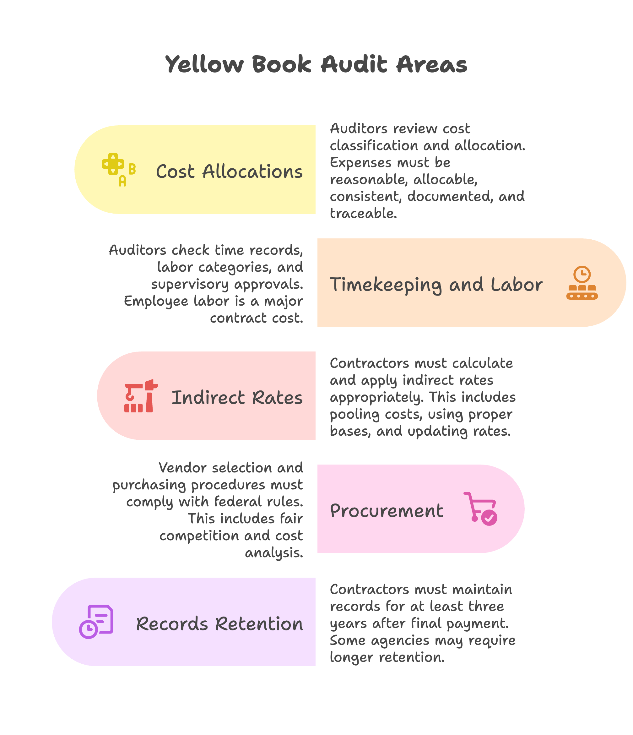 yellow book audit areas