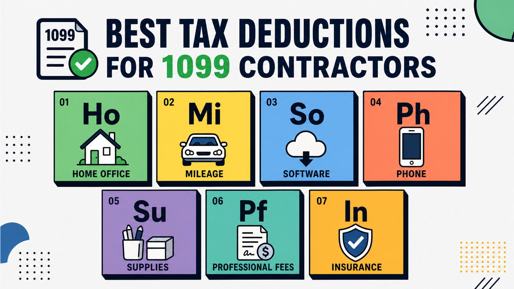 Best Tax Deductions for 1099 Contractors