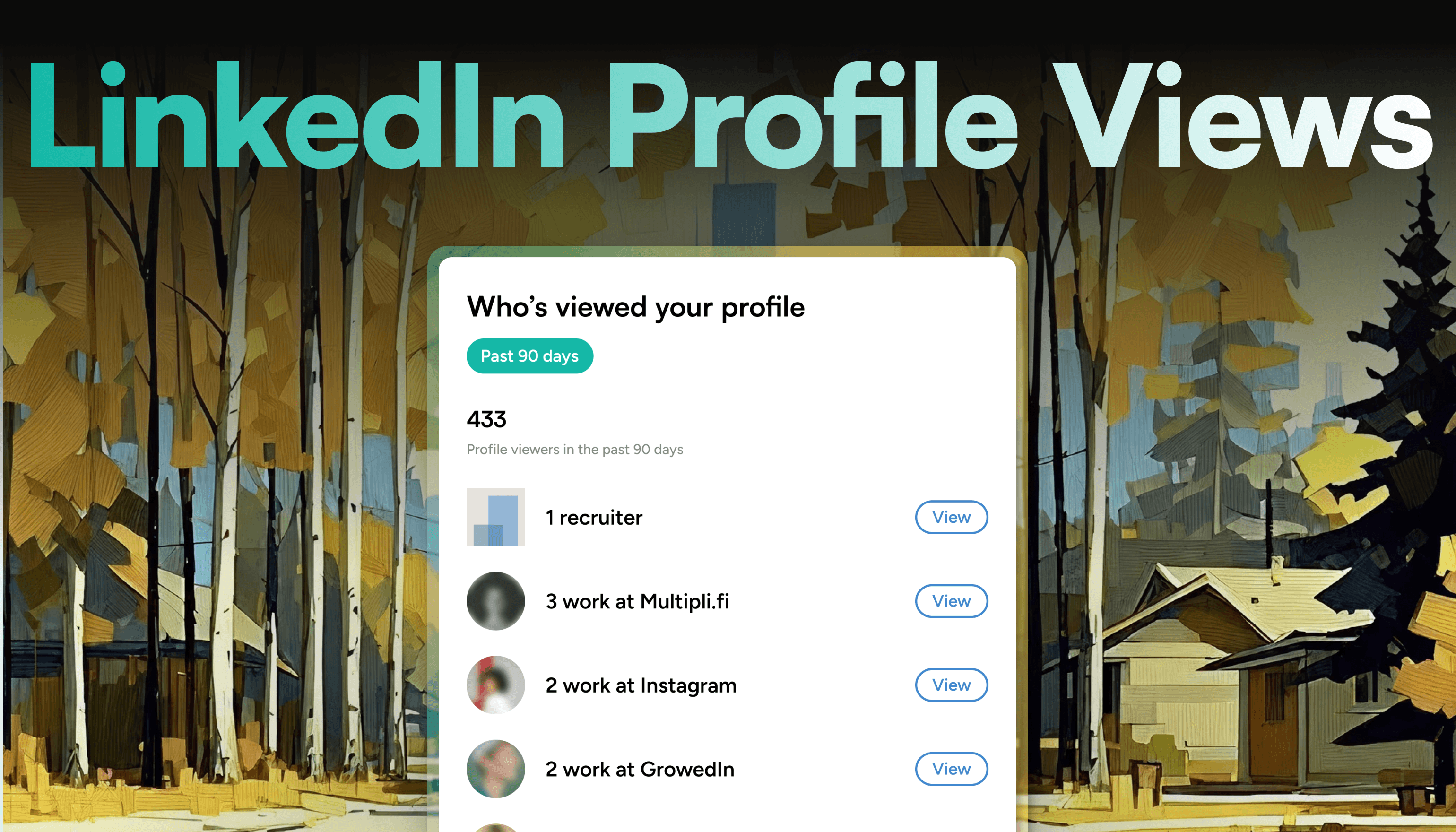 Screenshot illustrating how to see who viewed your LinkedIn profile