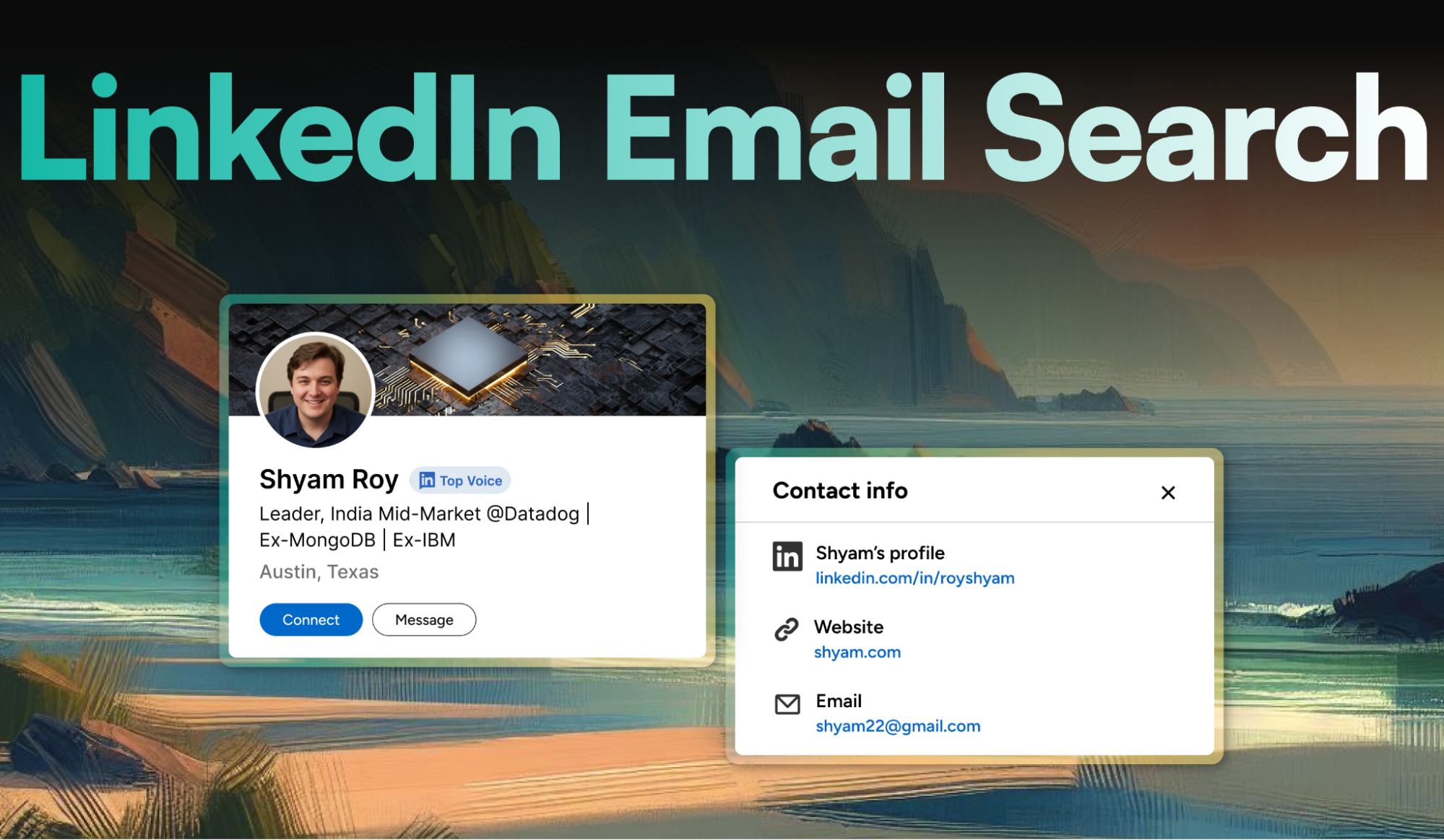 Illustration showing how to find professional emails using LinkedIn