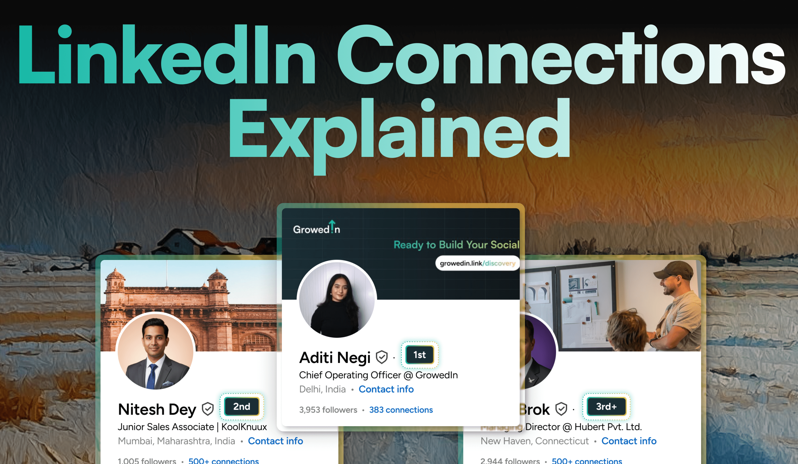 Diagram explaining how LinkedIn connections work