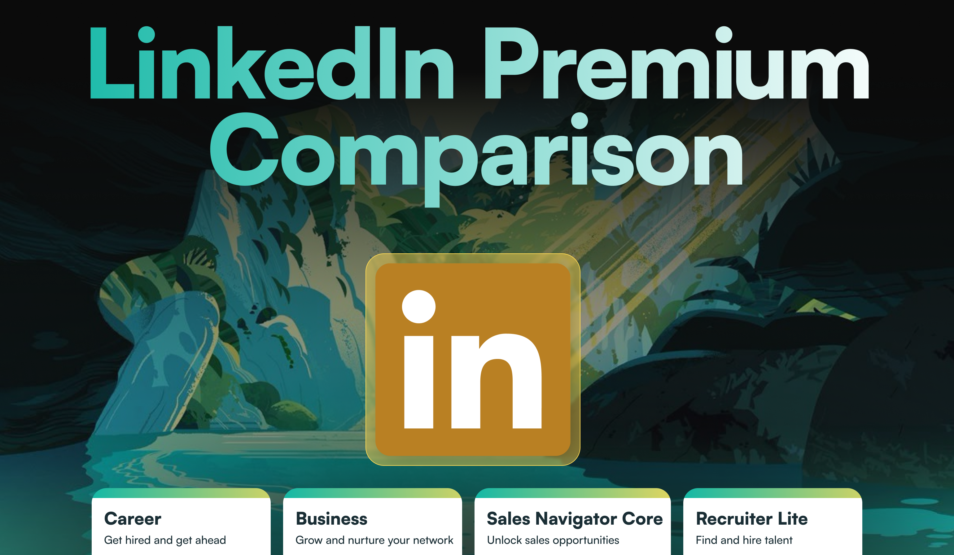 Comparison chart of LinkedIn Premium plans