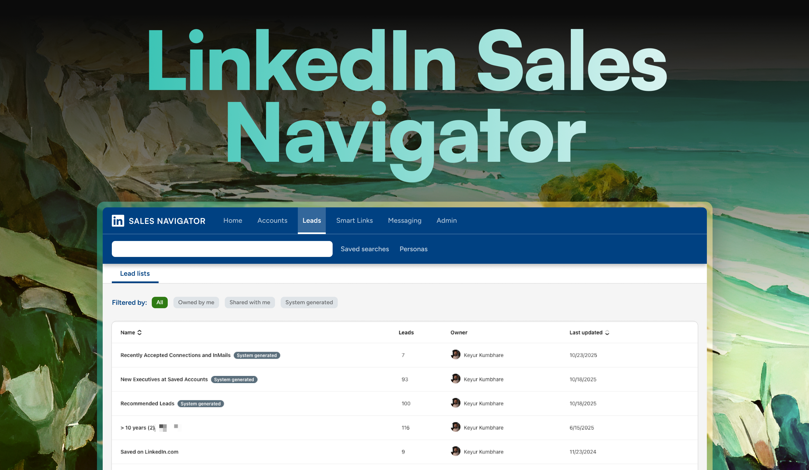 Illustration of generating leads with LinkedIn Sales Navigator