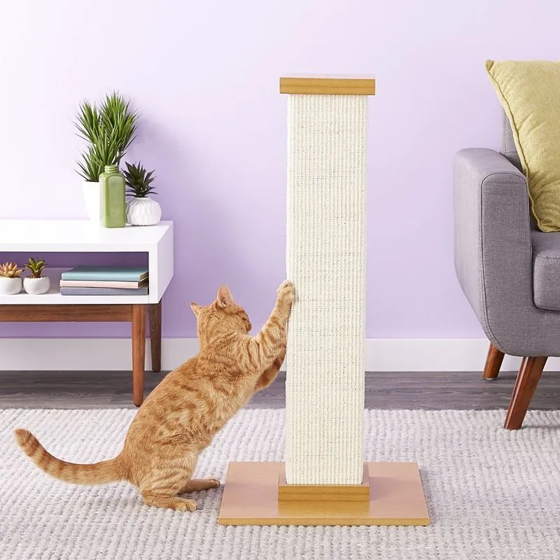 SmartCat The Ultimate 32-in Sisal Cat Scratching Post, Beige slide 1 of 10