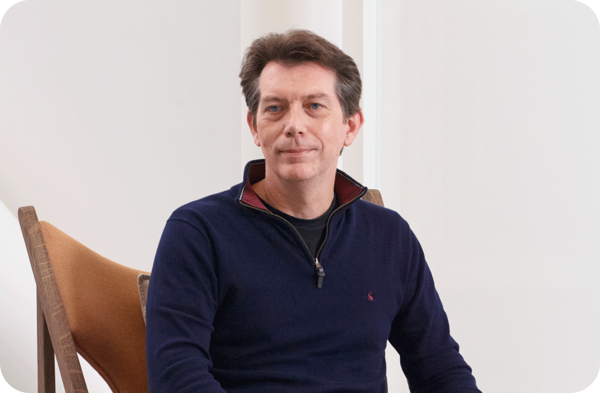 Miles Congreve in a chair