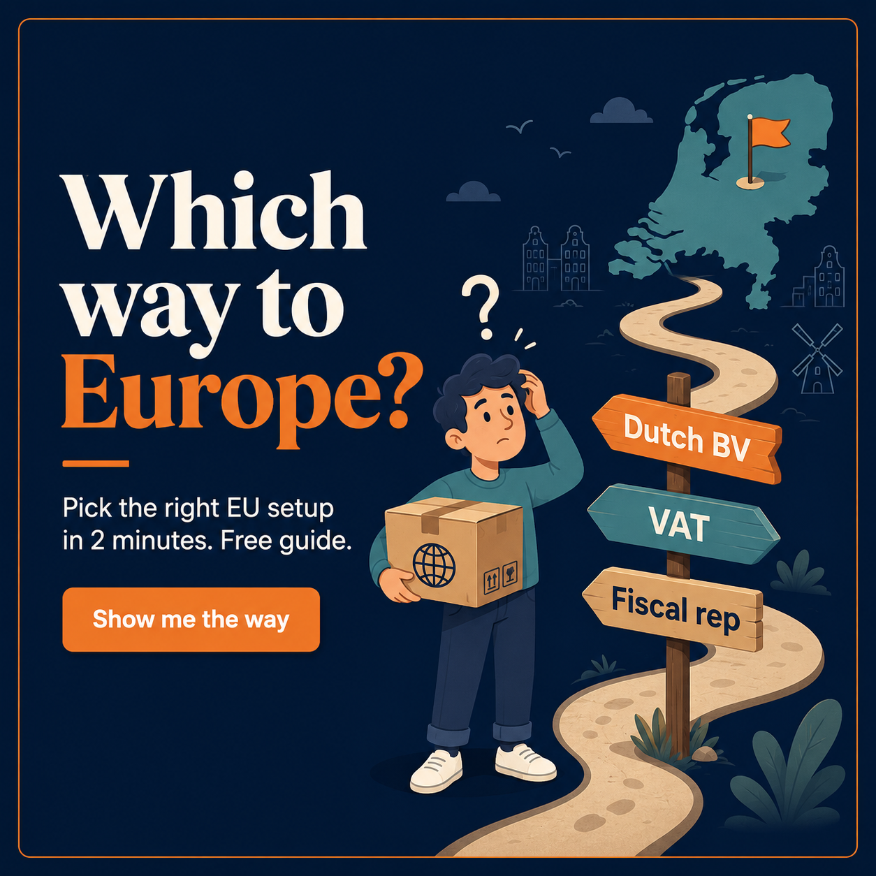 Cover of the FirmNL guide: Dutch BV, VAT registration, or fiscal representation?