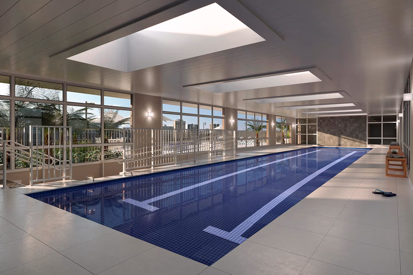 Piscina Coberta com raia de 20m