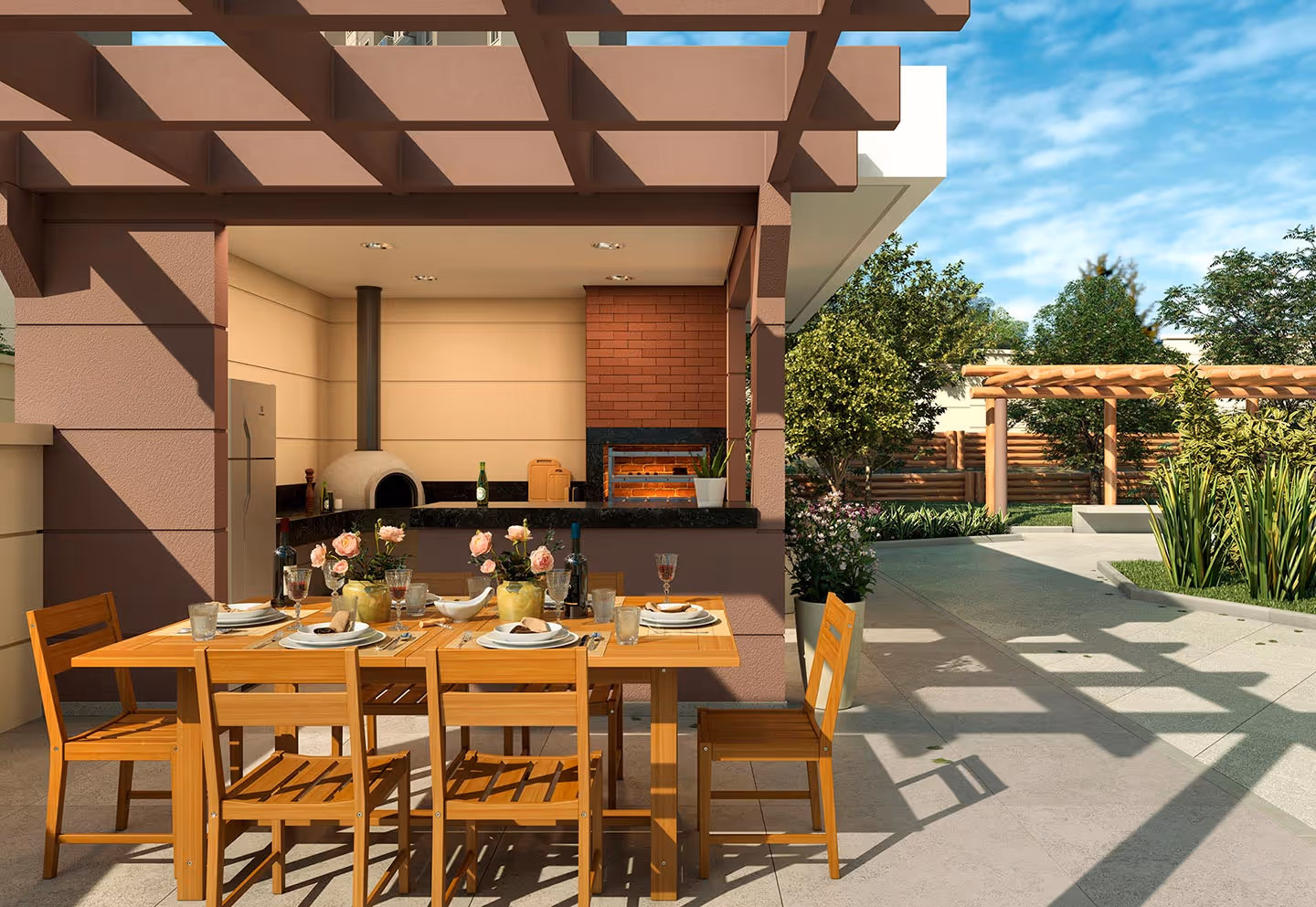 Espaço Churrasqueira e Forno de pizza