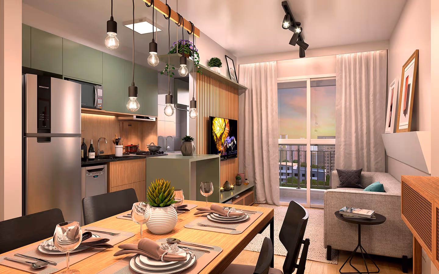 Living dos aptos finais 1 ou 4