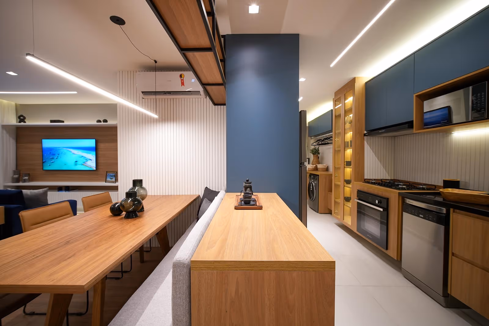 Living Ampliado e cozinha