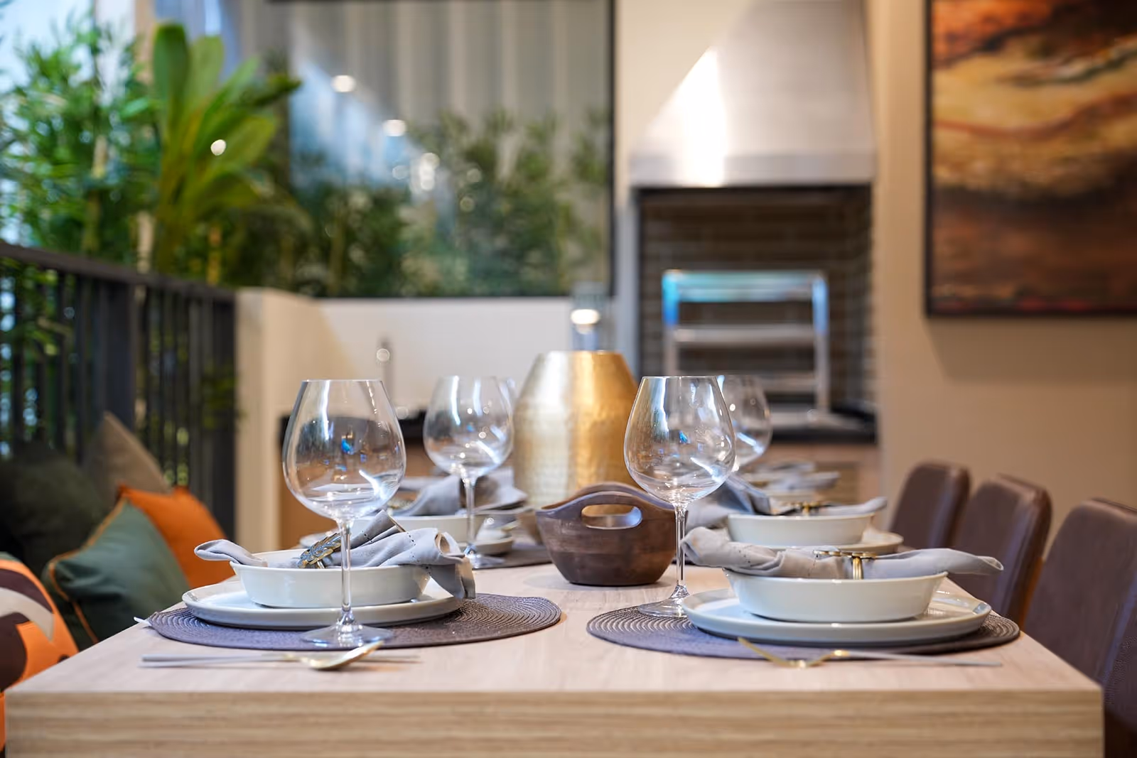 varanda com churrasqueira