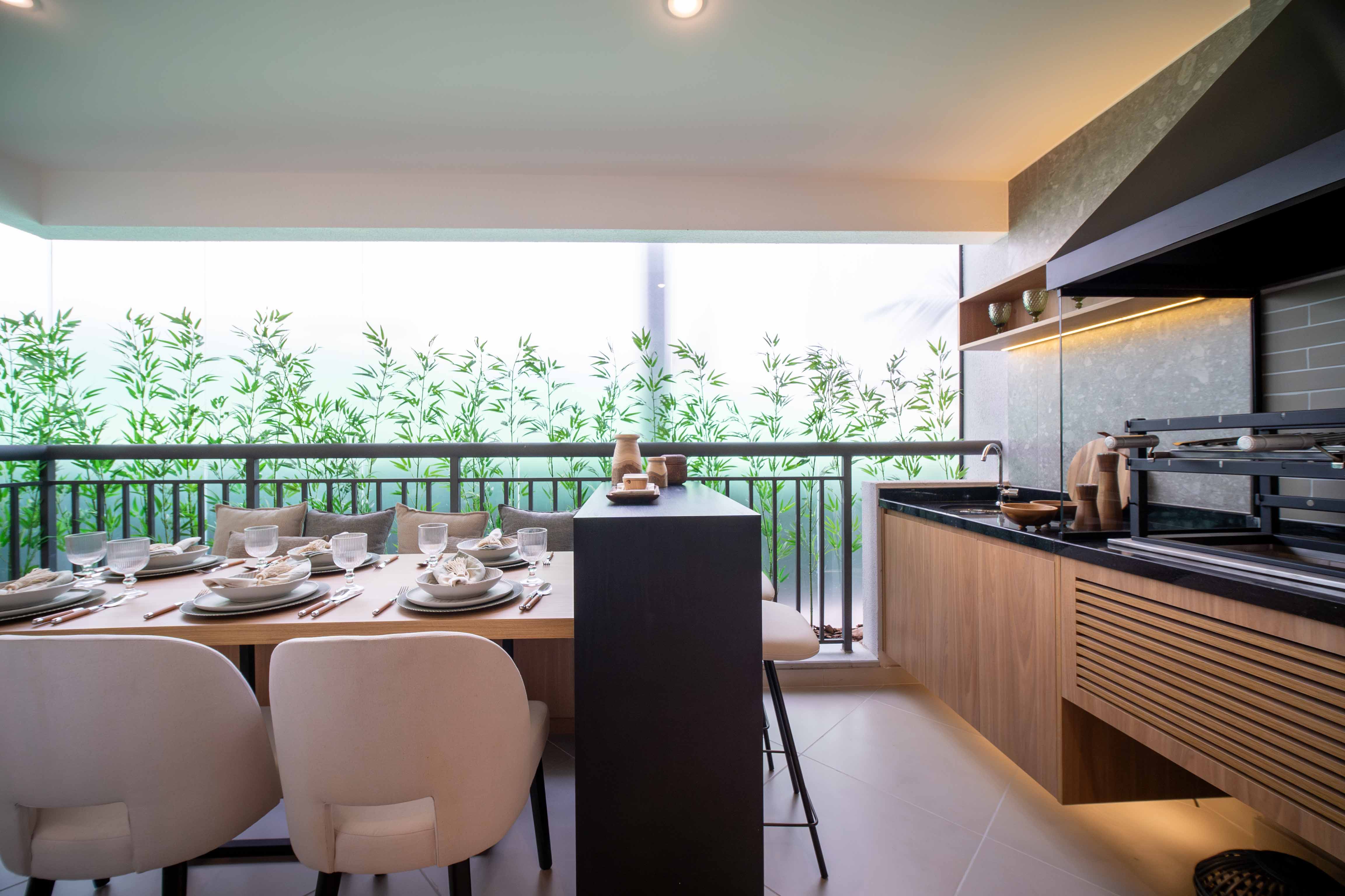 varanda com churrasqueira