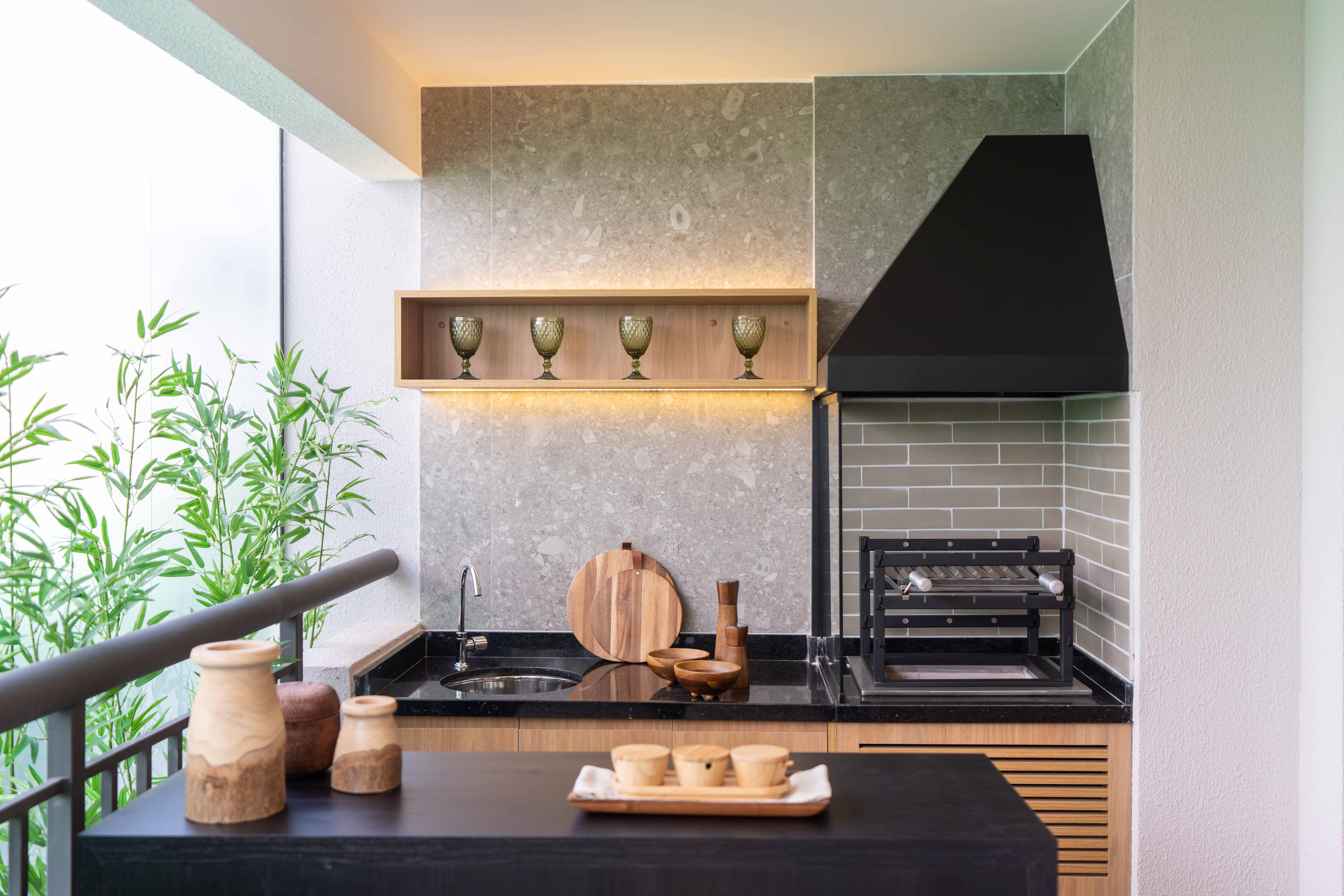 varanda com churrasqueira